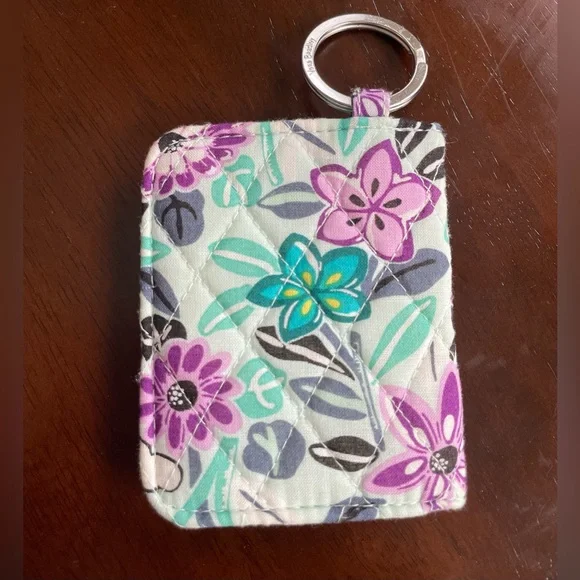Vera Bradley Cotton Campus Double ID Wallet - Penelope's Garden - Pre Owned 💜 - Picture 2 of 5